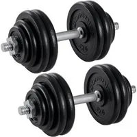 SONGMICS Hantel-Set, aus Gusseisen, 40/50/60 kg, verstellbar, für Zuhause