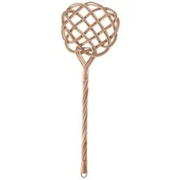 BigDean Teppichkehrer Teppichklopfer Rattan Handklopfer Teppich Klopfer Handmade, ., (Packung, 1-tlg., Teppichklopfer), 2 Fädig, Handgeflochte, Rattan