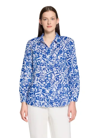 Betty Barclay - Longbluse Weiß/Blau - Gr. - 42
