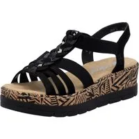Rieker Plateausandaletten Sommerschuh, Urlaubschuh, Sandalette mit dekorativem Schmuckelement