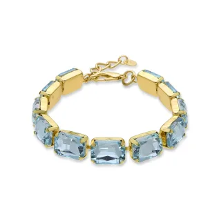 Luxenter Blaues Kristallarmband aus 18k Gelbgold - Ankek