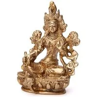 bodhi Dekofigur Grüne Tara Statue, Messing ca. 9 cm
