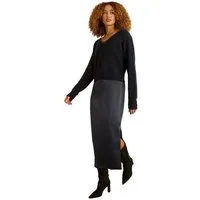 Love & Roses Strickkleid Love & Roses 2-in-1 Strick-Trägerkleid, Regular (2-tlg)