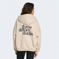 adidas Sportswear Sweatshirt W 3SS FL HD2 Print - Hoodie, lockere Passform