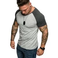 Amaci&Sons T-Shirt SALEM Basic Raglan T-Shirt mit Rundhalsausschnitt Herren Basic Raglan Shirt mit Rundhalsausschnitt