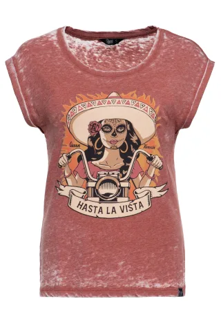 Queen Kerosin Damen T-Shirt Hasta La Vista