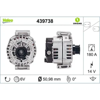Valeo Generator  180A Mercedes 439738