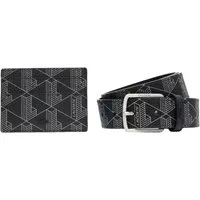 Lacoste Ledergürtel The Blend Geschenkset - Kreditkartenetui und Gürtel (palm green, 95