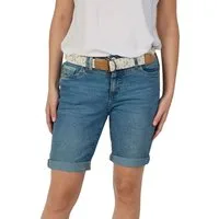 DENIMFY Jeansshorts Damen Shorts DFLena Regular Fit Bermudashorts mit Gürtel