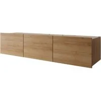 MIRJAN24 TV-Schrank Calabrini 150 04 (mit 3 Türen) ohne Griffe, silberne Beine 5 cm