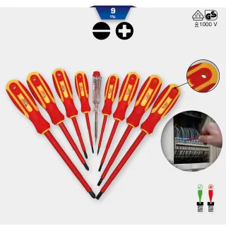 Brilliant Tools VDE Schraubendreher-Satz, 9-tlg, Schlitz und PH Phillips - BT068010