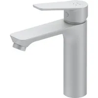 AM.PM Waschtischarmatur Badarmatur Bad Armatur HIT Weiß M-Größe Wasserhahn (Waschbeckenarmatur Mischarmatur, Mischbatterie inkl. 2 x G 3/8-Anschluss) Einhebelmischer für warmes und kaltes Wasser