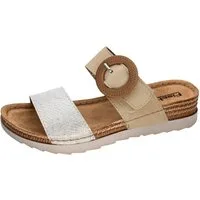 Fischer-Markenschuh Ina Pantolette aus Nappalino, mit Synthetik-Futter, gepolstertes Lederfußbett