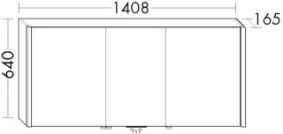 Burgbad Spiegelschrank Bel Lack Matt 640x1408x165 Bel Lack Matt, SPRY140RPN274 SPRY140RPN274