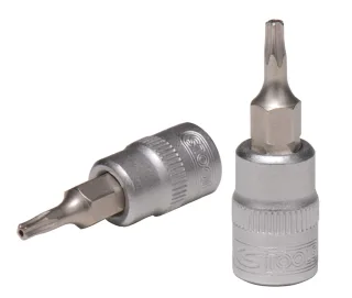 KS TOOLS 1/4" Bit-Stecknuss, Fünfstern mit Stirnlochbohrung - 911.1708