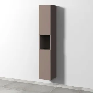 Sanipa 3way Hochschrank mit 2 Türen und 1 offenem Fach, Taupe-Matt SP1121T