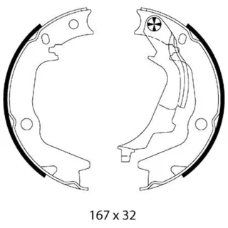 Metzger Bremsbackensatz f?r Feststellbremse hinten Hyundai Getz Sonata 4 5 KIA Magentis Soul