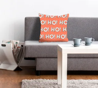 queence Dekokissen "HO HO HO" Kissenhülle,Ho Ho Ho,Weihnachten,Festlich,Rot,Weiß,Spruch