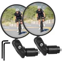 FOUORTUNATE-BEE Fahrradspiegel Fahrrad Rückspiegel 360° drehbar, passend für City- und MTB-Räder (2-St), Universeller Fahrrad Rückspiegel mit 360° Drehung