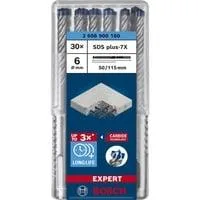 EXPERT Hammerbohrer SDS-plus-7X, Ø 6mm, 30 Stück Arbeitslänge 50mm