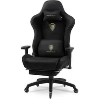 Dowinx Gaming-Stuhl Atmungsaktiver und Ergonomischer Bürostuhl aus Mikrofaser-Velours (Packung), Mikrofaser-Velours, Ausziehbarer Fußstütze, Armlehnen Verstellbar