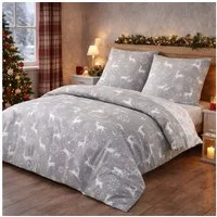 Buymax Bettwäsche, Biber, 3 teilig, 200x200 cm Flanell 100% Baumwolle Winterbettwäsche mit Reißverschluss