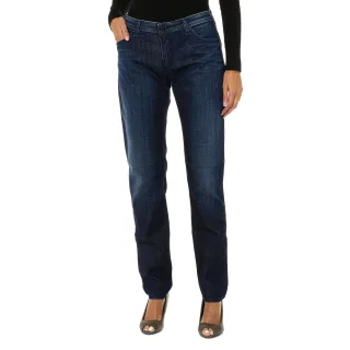 Lange getragen Effekt Denim Hosen 6Y5J28-5D30Z Frau