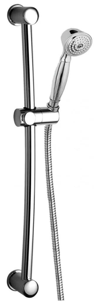 Herzbach Living Spa Wandstangenset 60, Nostalgiehandbrause chrom , 11.021800.1.01 11.021800.1.01