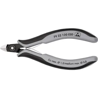 KNIPEX Präzisions-Elektronik-Seitenschneider ESD ohne Facette - 7922120ESD