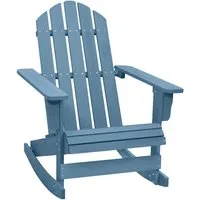 vidaXL Gartenstuhl Adirondack-Schaukelstuhl Massivholz Tanne Blau (1 St)
