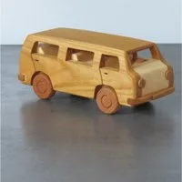 Holzprodukte Spielzeug-Auto Oldtimer Bus Minibus Holzauto Modellauto Auto Holz Groß