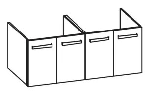 Artiqua 414 Waschtischunterschrank für Legato 4150D1, 4150D4 Riviera Eiche quer NB, 414-WU4T-V158-71 414-WU4T-V158-7179-438
