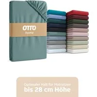 OTTO home Spannbettlaken BLACKBERRY in BASIC und PREMIUM Qualität, 100% Baumwolle, Jersey (160 g/m), Gummizug: rundum, (1 Stück), für hohe Matratzen bis 28 cm, Bettlaken, Spannbetttuch, pflegeleicht