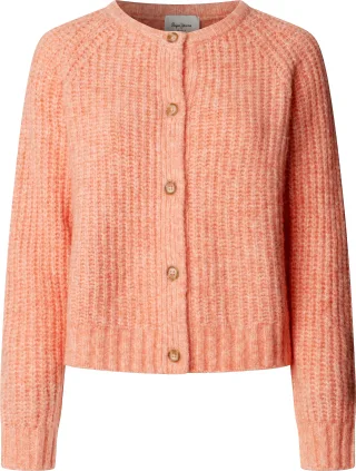 Pepe Jeans Apparel - ASHLEY CARDIGAN CORAL PEACH PINK - Gr. - XS