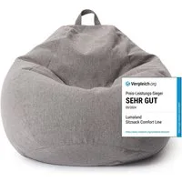Lumaland Sitzsack LUMALAND Comfort Line Sitzsack XL, 250 L - bequemer Indoor Sofa Sessel, Pouf separat erhältlich - Bean Bag mit Füllung - XXL Lounge Sitzkissen