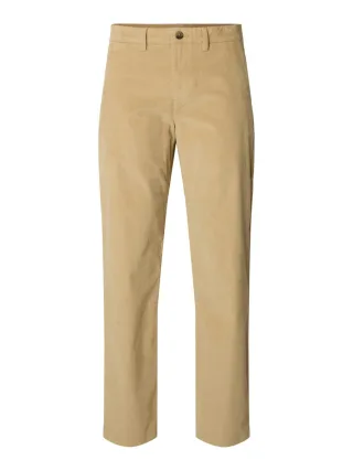 selected men - Cordhose Straight Fit beige - Gr. - 32