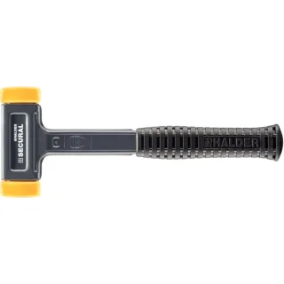 HALDER SECURAL - Schonhammer Kopf und Stiel bruchsicher aus Stahl, Schlageinsätze rechteckig - 3380.040