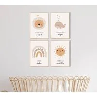 MeinBaby123® Poster Affirmationsbilder, Bilder Kinderzimmer Deko Poster, Affirmation, Motivation, Selbstbewusstsein