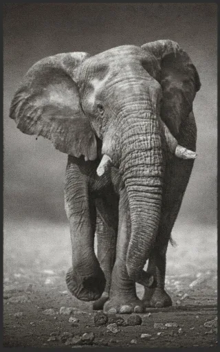 Fussmatte Elefant 7481 | Größe: 60 cm x 90 cm