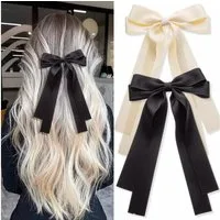 nsihing Haarspange Haarschleife Damen, Französische Haarspange Schleife, Schleife Haare, 2-tlg.