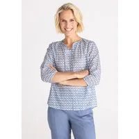 FRANK WALDER Klassische Bluse mit Bindeband