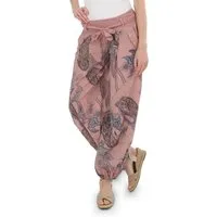 malito more than fashion Haremshose malito Damen Pumphose mit Print, bequeme Freizeithose, leichte Stoff bequeme Hose mit elastischem Jerseybund Einheitsgröße