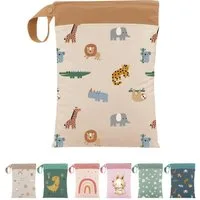 Artee Wickeltasche Nasstasche für Wechselwäsche Kita, Kindergarten, Strand, 1 Stück