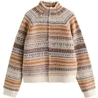 Next Norwegerpullover Strickpullover mit Stehkragen und Fairislemuster (1-tlg)
