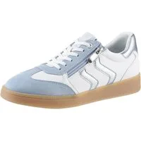 MARCO TOZZI Plateausneaker, Freizeitschuh, Halbschuh, Schnürschuh mit Kontrastbesatz