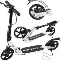 KRUZZEL Tretroller Cityroller Scooter, (1 tlg., Stoßdämpfer, Bremse), große Gummiräder sorgen für ruhige Fahrt, guten Grip