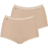 sloggi Maxislip Basic+ (2er Pack) perfekter Sitz, Baumwollmix, elastisch, weiche Nähte
