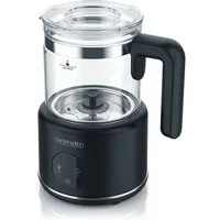 Arendo Milchaufschäumer mit 500 ml Glas Behälter, elektrisch, für heißen & kalten Milchschaum, 600 W, 2 Einsätze, für Cappuccino Latte Macchiato heiße Schokolade uvm.