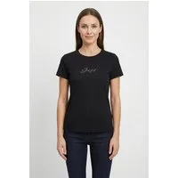 BOSS ORANGE T-Shirt Esogo_MA_crystal Premium Damenmode mit glitzer Logoschriftzug