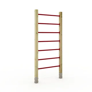 Professionelle Kletterleiter PRO Tumble 217PX - 147x11x240 cm - Wetterfestes Spielplatz-Klettergerät für öffentliche Anlagen inkl. Anker - Wickey